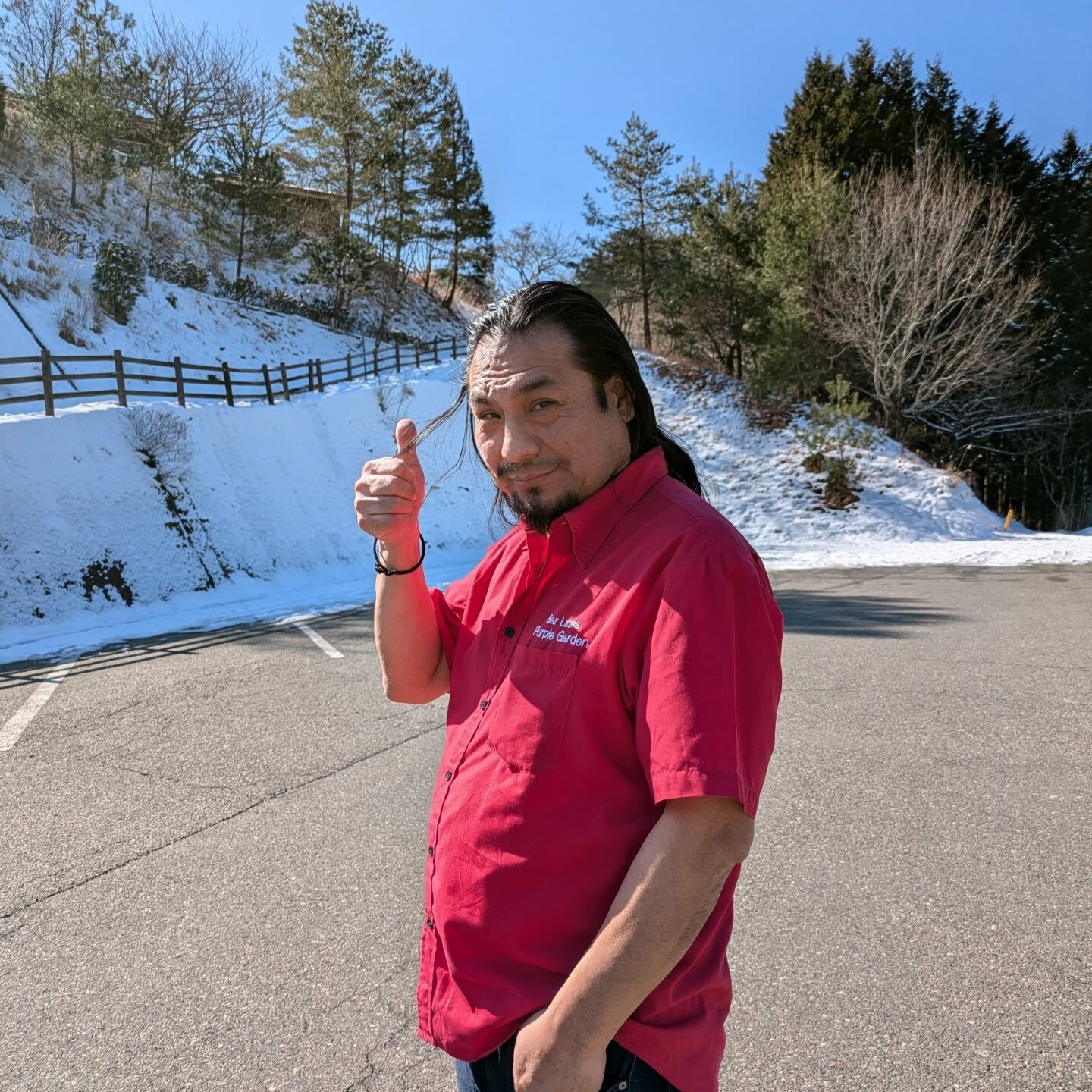 今回は少人数のため、山道を168号線天辻峠トイレ休憩 