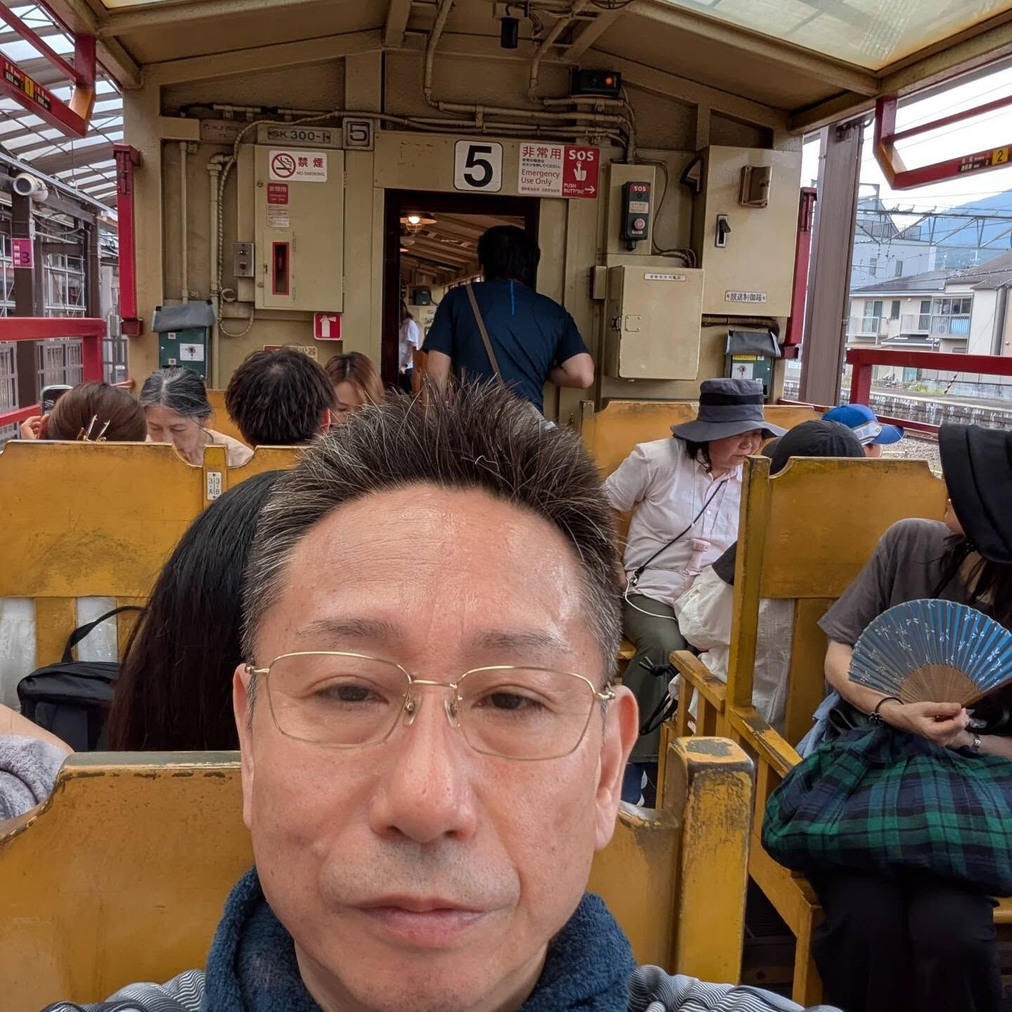 先日、京都のトロッコ列車に乗って来た